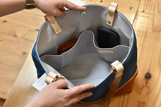 ハンドメイド　八幡帆布鞄トートバッグ・名入れ可能　Lサ