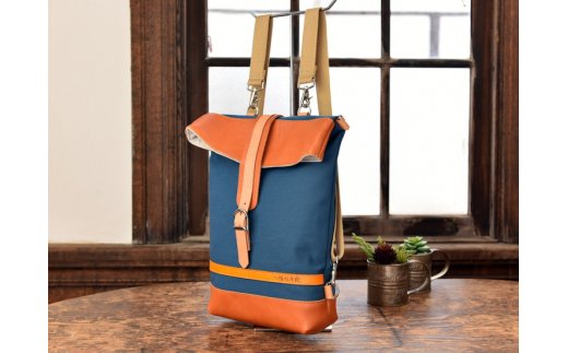 ハンドメイド　八幡帆布鞄リュック・名入れ可能　Mサイズ