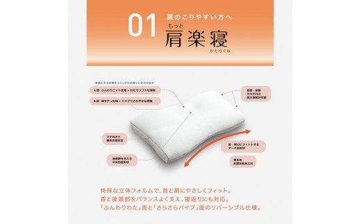 【 nishikawa 西川 】 医師がすすめる健康枕 もっと肩楽寝 高