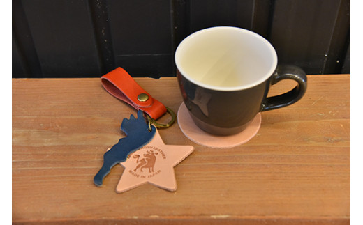 近江牛レザークラフト体験　第二弾　レザーコースター　