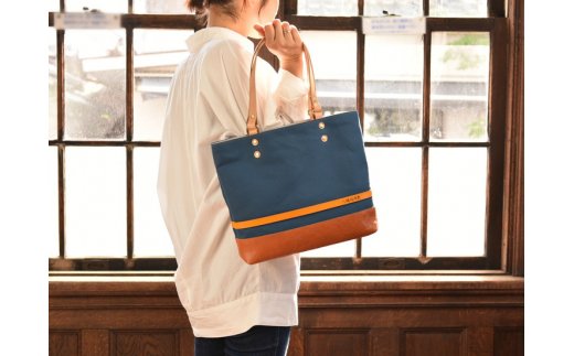 ハンドメイド　八幡帆布鞄トートバッグ・名入れ可能　Mサ