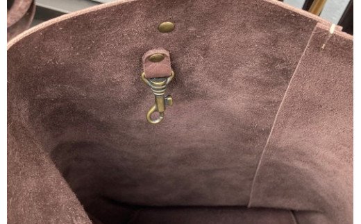 【八幡レザー 】バケツ型バッグ（コゲチャ）【DP06W】