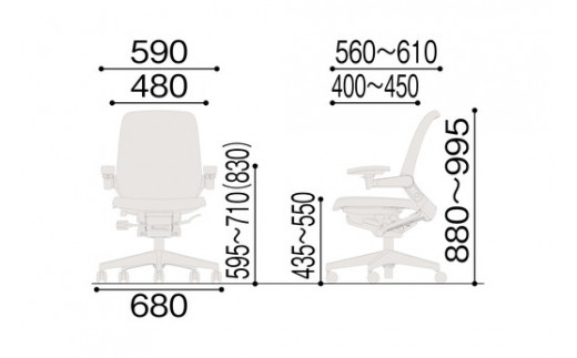 イトーキ ノートチェア グレイッシュブラウン オフィスチ