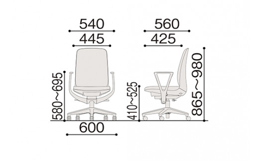 イトーキ『トルテＵ』 ハイタイプ 肘付き ナイロンキャス