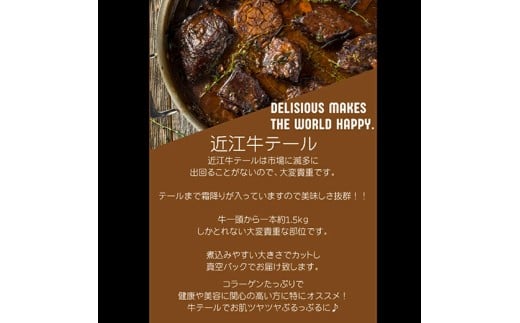 【数量限定】希少部位　近江牛テール3kg（約500g×6）小分け