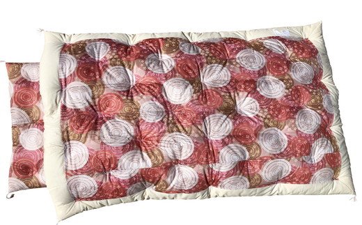 極上純綿　もめん布団　和タイプ・掛敷セット　(ゆらぎ柄