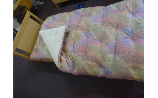 極上純綿　もめん布団　掛敷セット　(ジャワ柄・赤)【CW78W