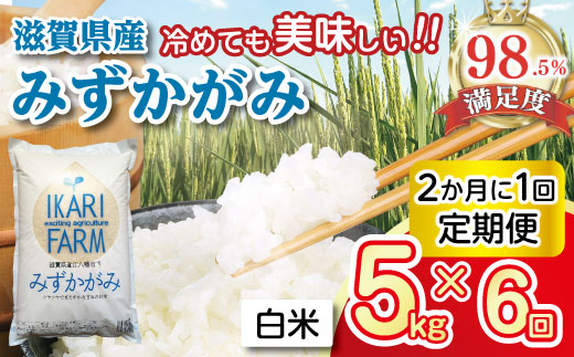 【新米】【7年産】みずかがみ　白米定期便　１２か月で５k