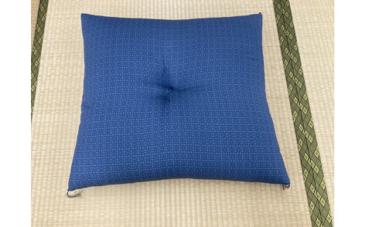 手作り座布団(抗ウイルス加工)　ネイビー色【CW103W】