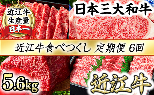 近江牛食べつくし定期便　６回　焼肉　すきしゃぶ　ステ