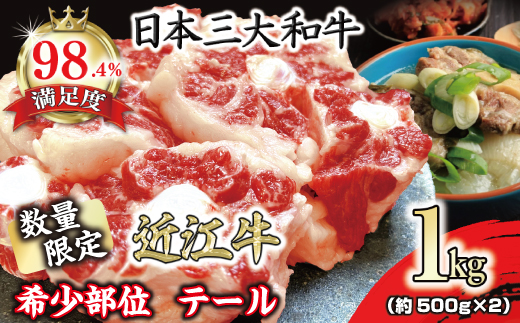 数量限定　希少部位　近江牛テール1kg（約500g×2）【FO36W】