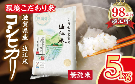 【7年産】近江米 環境こだわり米 コシヒカリ 無洗米【5kg×1