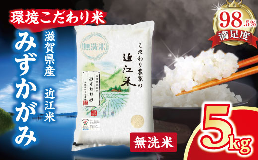 【7年産】近江米 環境こだわり米 みずかがみ 無洗米【5kg×1