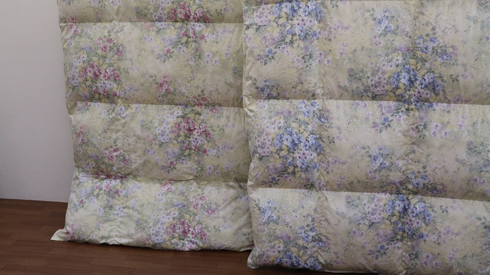 仕立て直し　羽毛ふとんシングルサイズのリフォーム　高