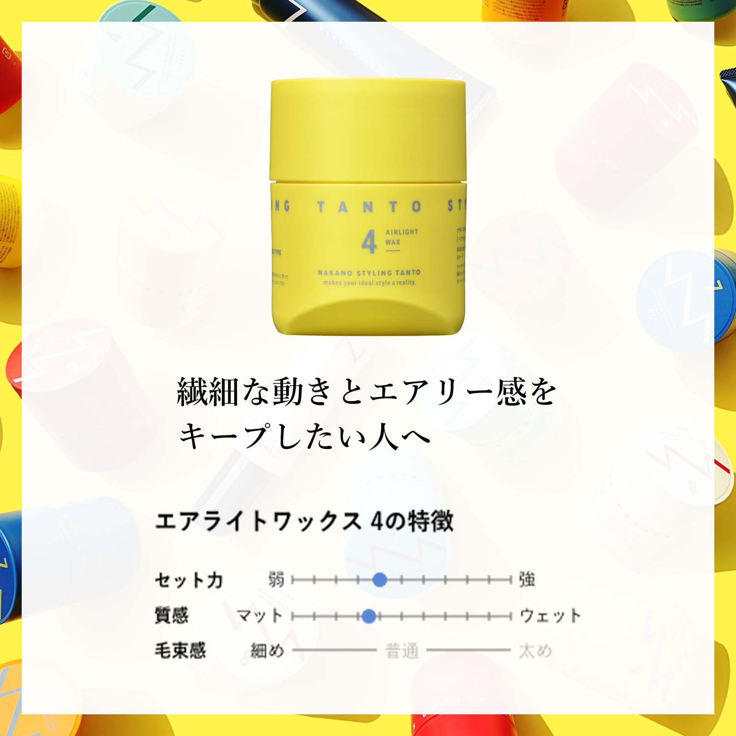 中野製薬 ナカノ スタイリング タント ワックス エアライトワックス4 90g×2本