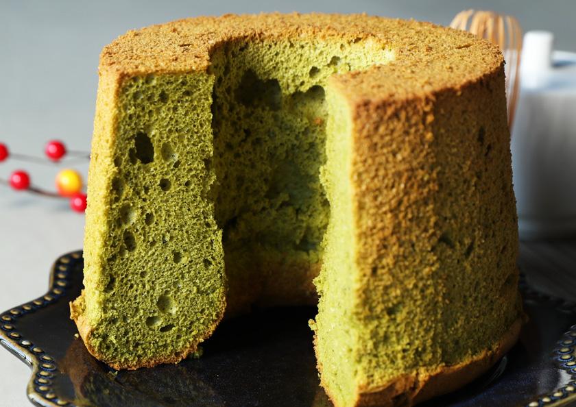 お茶屋の抹茶シフォンケーキ