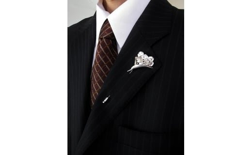 銀細工 ラペルピン【アオバナ】