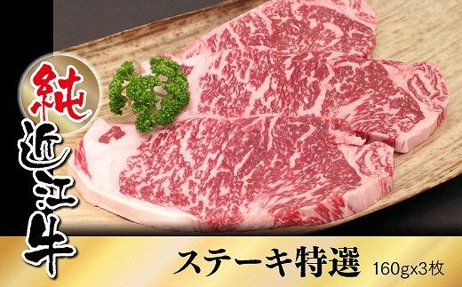純近江牛特撰ステーキ肉160g×3枚