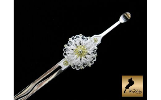 金銀細工かんざし【八重桜花】