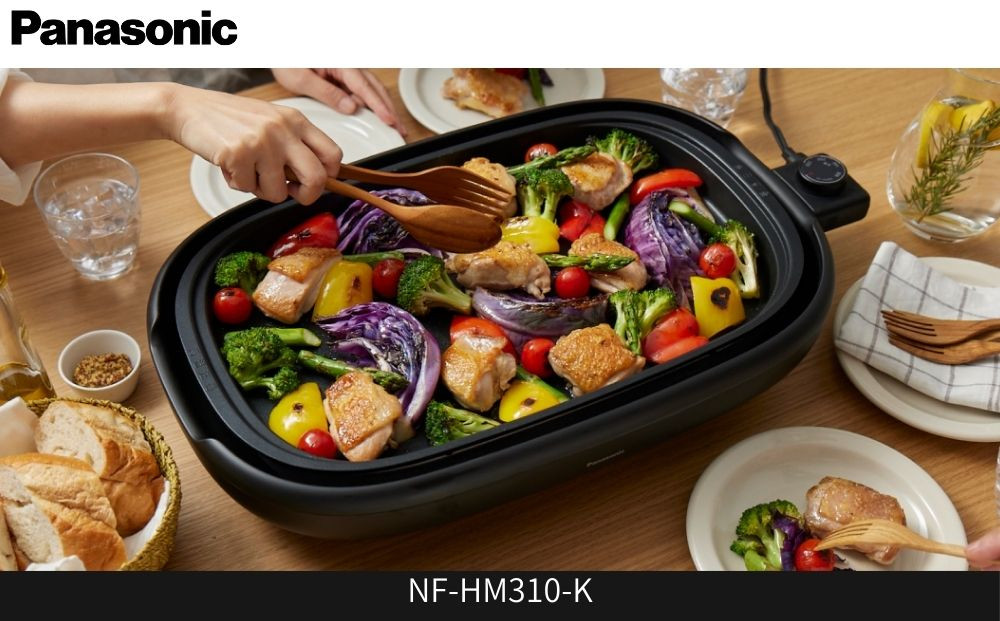 パナソニック ホットプレート 3枚タイプ 焼肉プレート たこ焼き器 NF-HM310-K ブラック