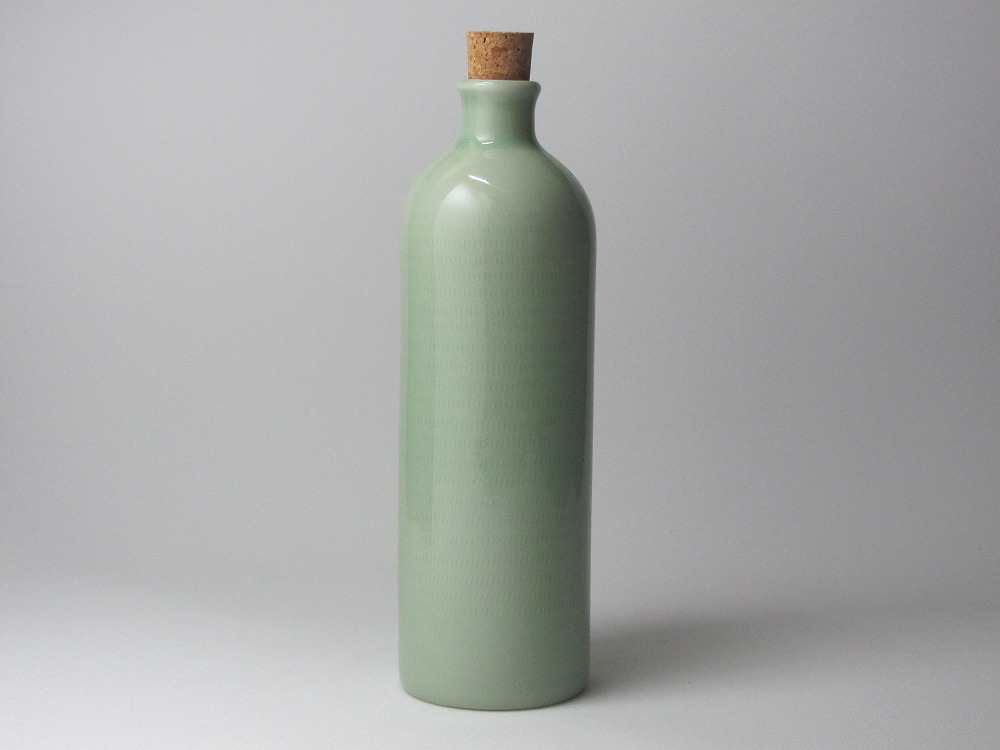 信楽焼 魔法のボトル 青磁（予備コルク付）