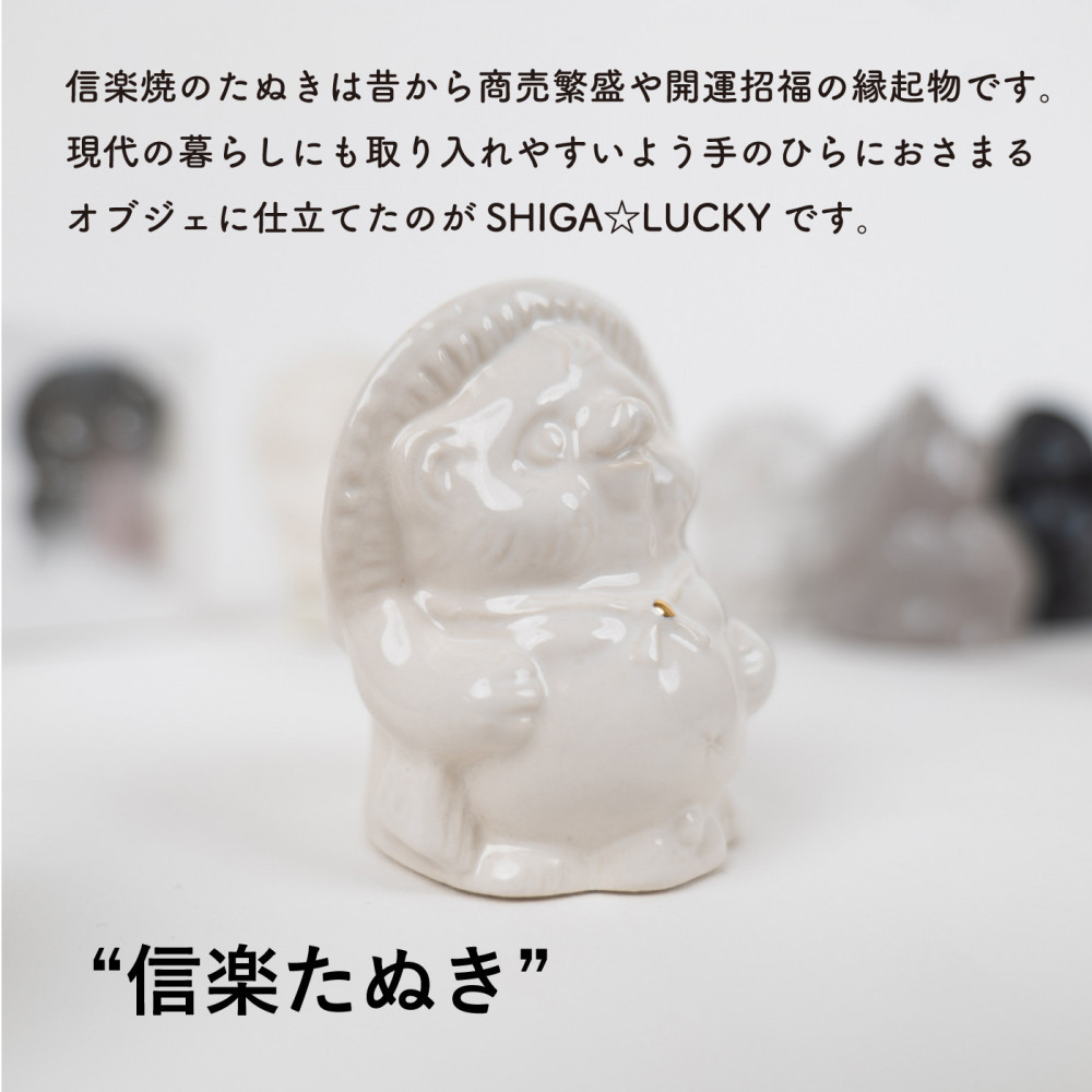 【信楽焼・明山】SHIGA☆LUCKY 金彩　lucky-03go