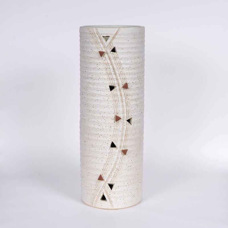 【信楽焼】トライアングル 傘立 (L) (523-04)