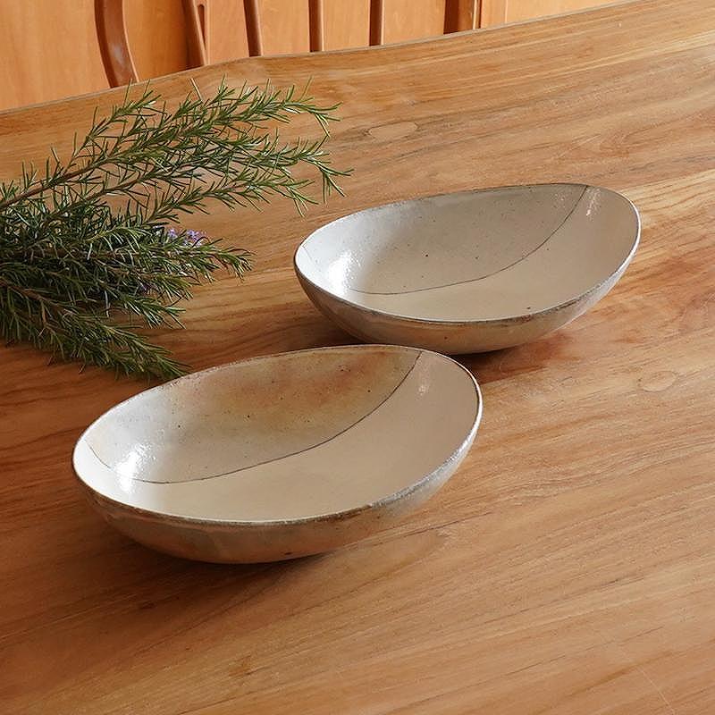 信楽焼　カレー皿ペアセット