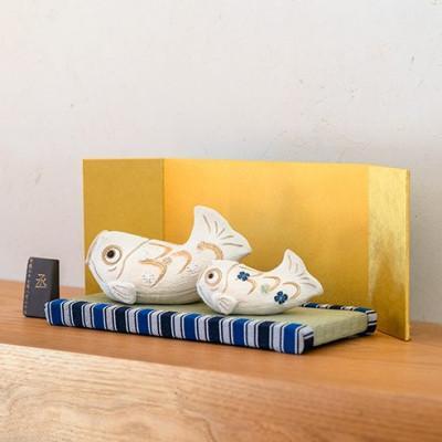 【信楽焼・明山】こいのぼり-KOINOBORI-五月人形セット　iwai-k05