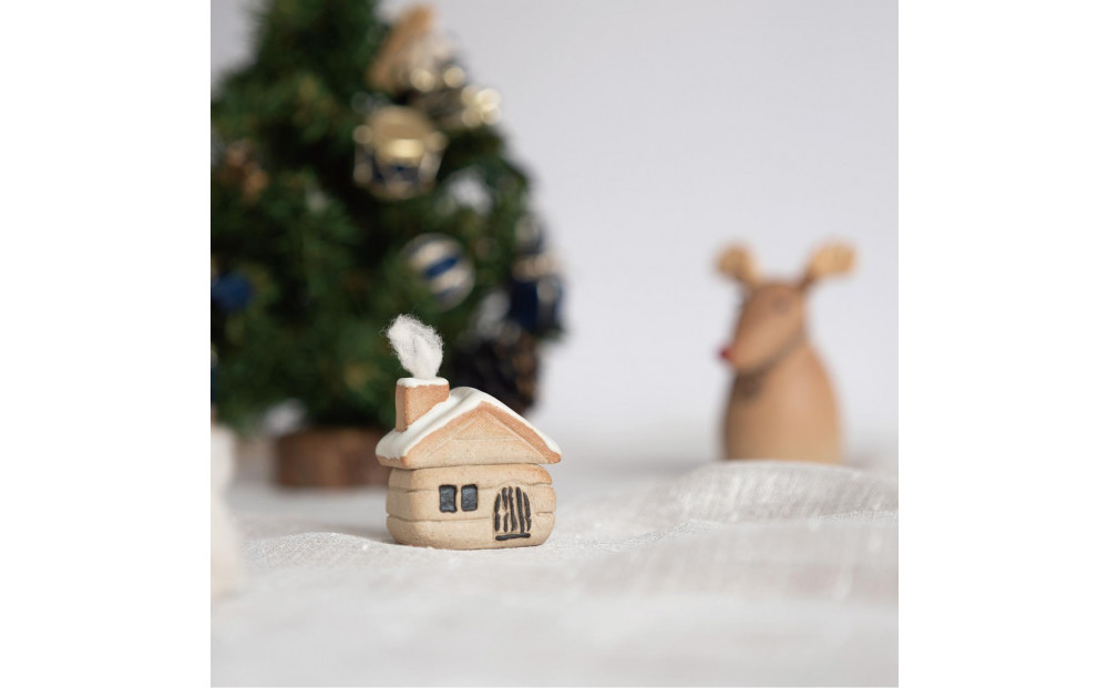 【信楽焼・明山】サンタのおうち　s15-31