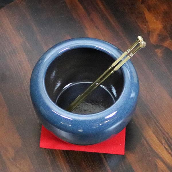 信楽焼 ナマコミニ火鉢セット 手焙 手あぶり（火箸、毛氈セット）