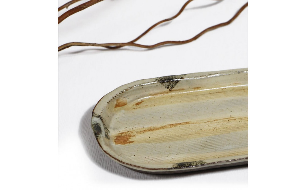 信楽焼 楕円皿（小） 陶器 【夕暮れ】