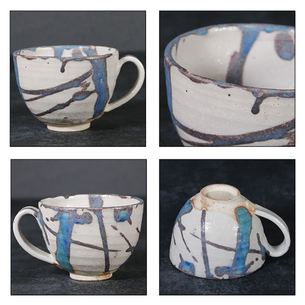 信楽焼 碧水スープカップ