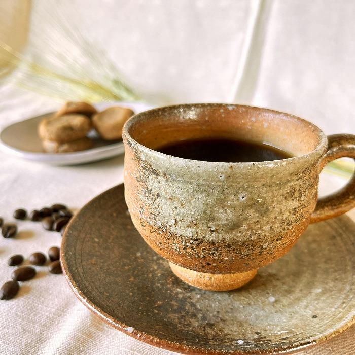 【高橋楽斎 作】信楽焼コーヒー碗皿　mu-017