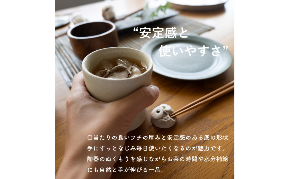 【信楽焼・明山】ロックグラス 　とび茶生成りセット　s18-cu16-A3A7