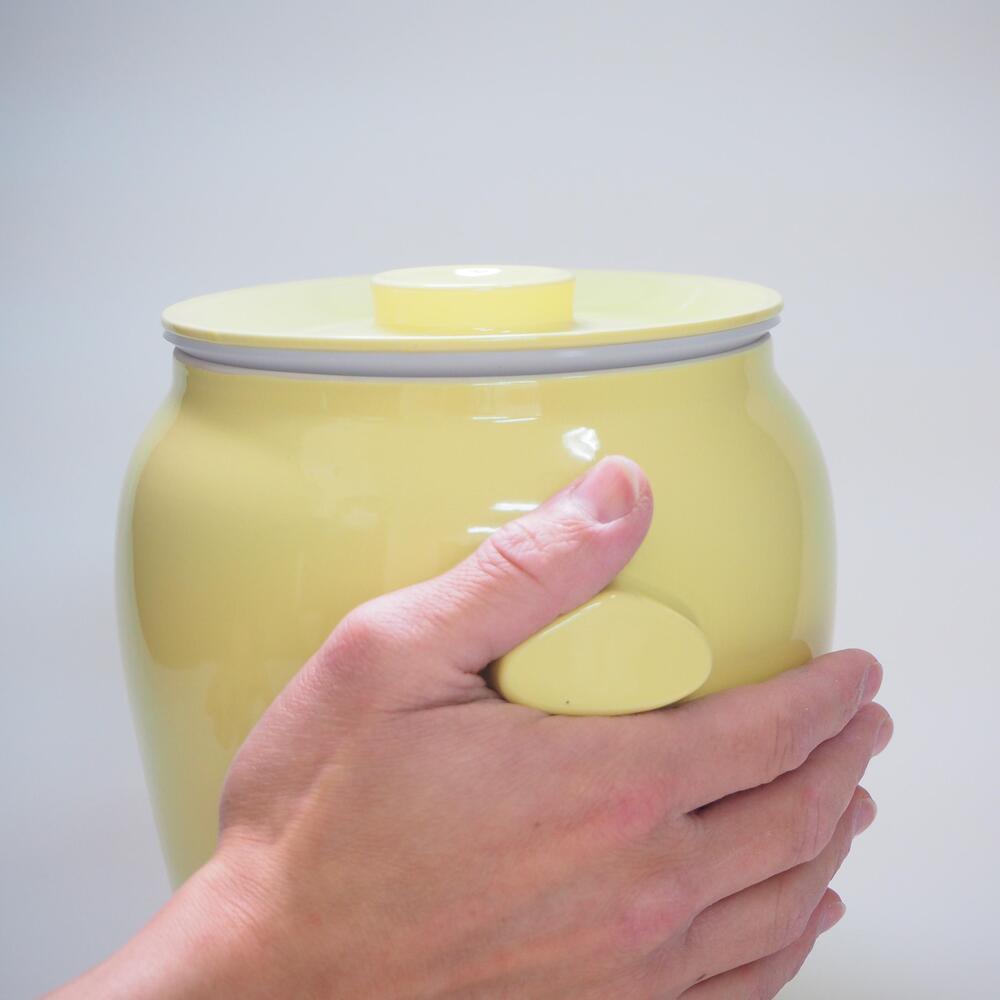 信楽焼　発酵壺　黄色