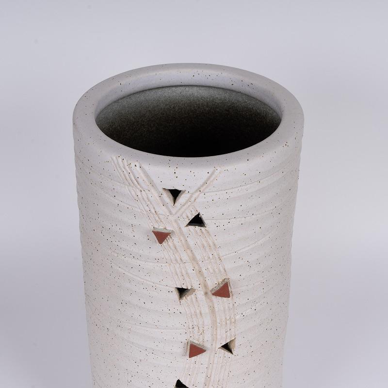 【信楽焼】トライアングル 傘立 (S) (524-05)