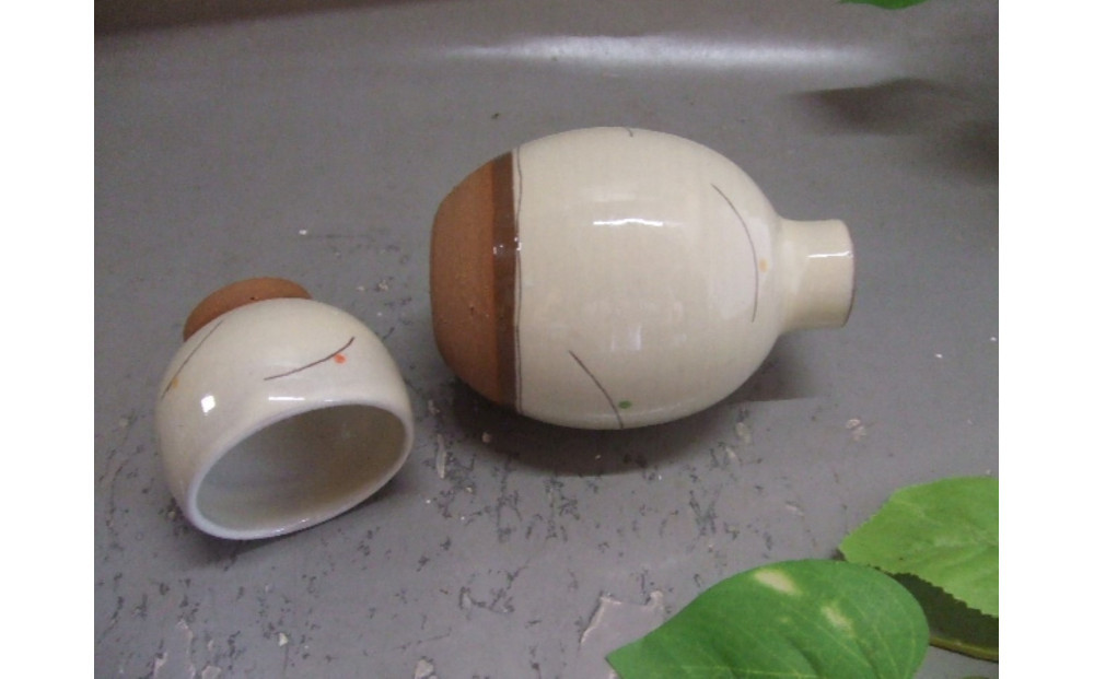 【信楽焼】徳利＆ぐいのみ（粉引）　日本酒　nwu-027