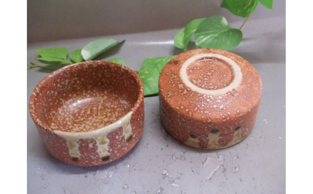 【信楽焼】緋色小鉢2個セット うつわ　　　nwu-029
