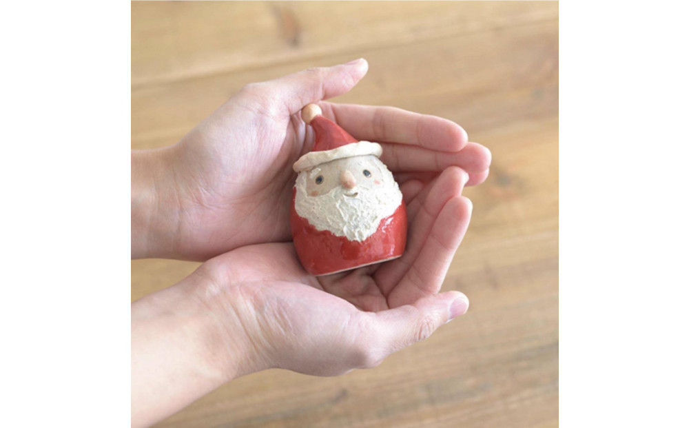 【信楽焼・明山】ちびサンタ　s15-09