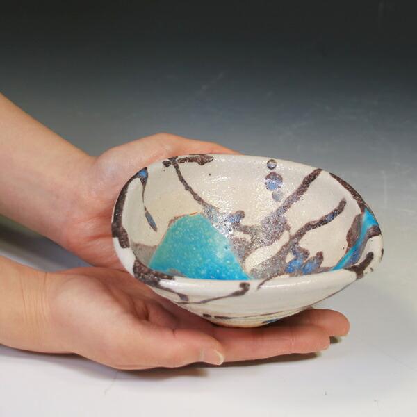 信楽焼 碧水変形中鉢