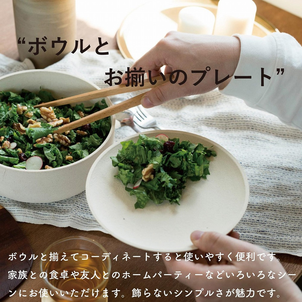 SHIROTSUCHI PLATE 2枚セット ac-10　GRAIN WARE 【信楽焼・明山】