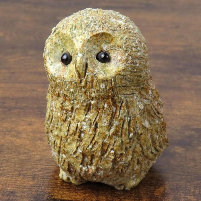 信楽焼　手作りフクロウ親子　an-011