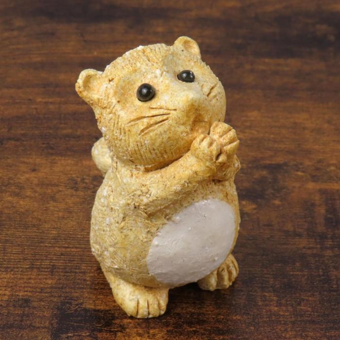 【信楽焼】手作りお願いたぬき　an-013