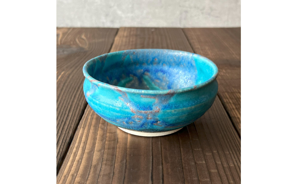 信楽焼　いろどり小鉢2個セット（琵琶ブルー）