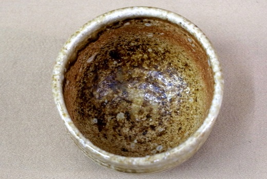 信楽焼 上田寿方作 灰被ぐい呑