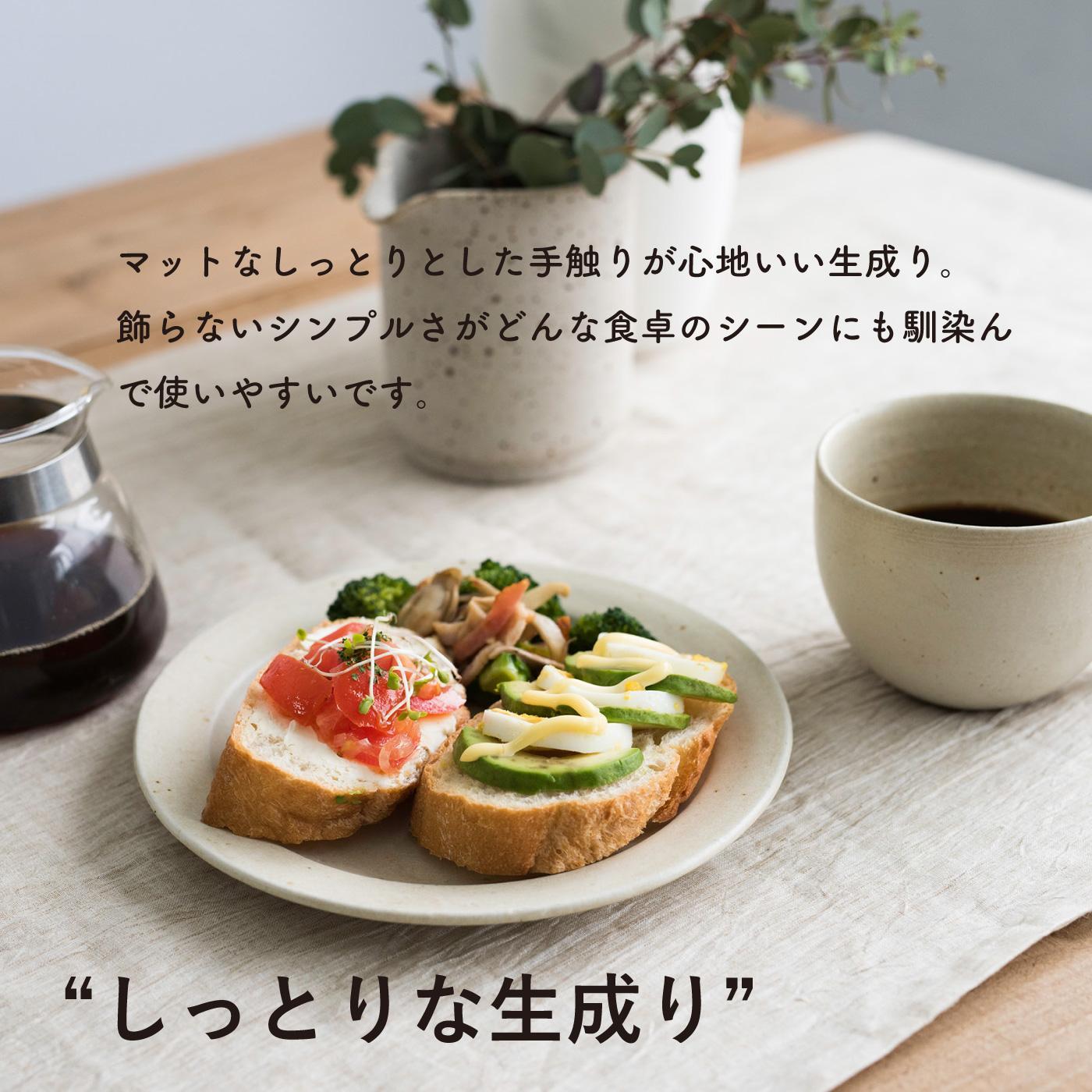 リムプレートM　とび茶生成りセット　s18-di14【信楽焼・明山】