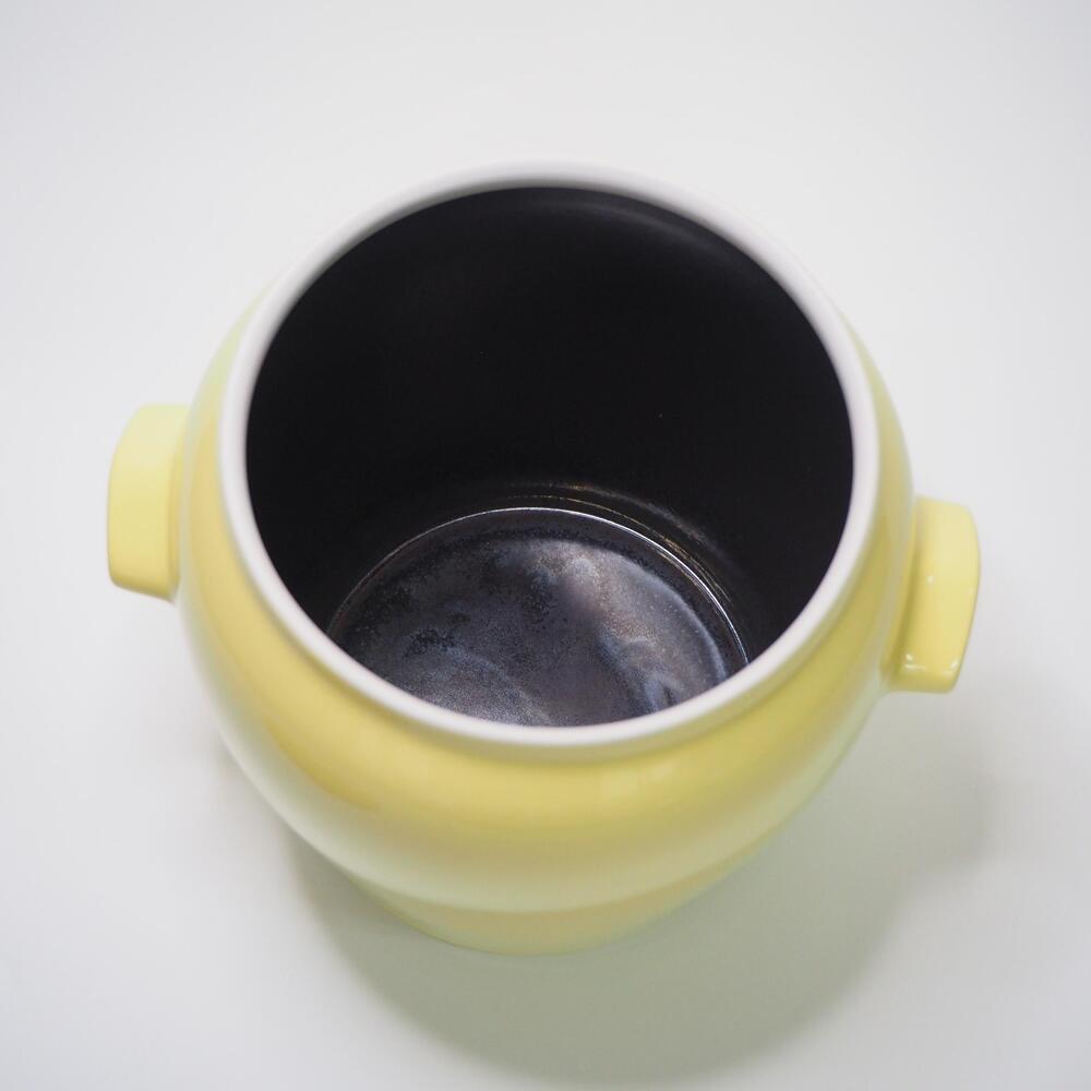 信楽焼　発酵壺　黄色