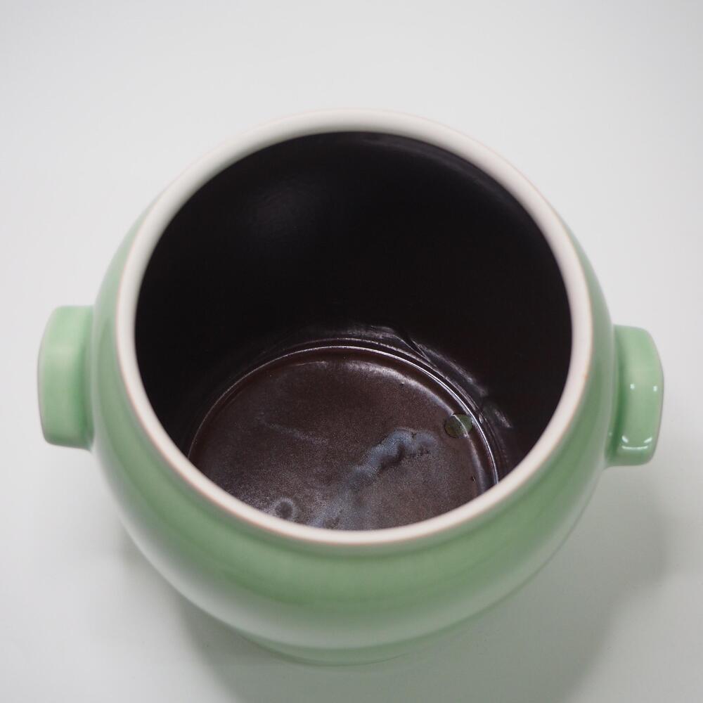 信楽焼　発酵壺　青磁