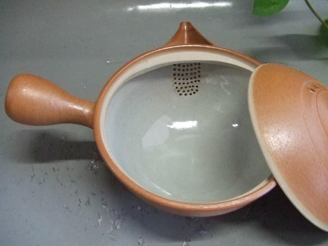 【信楽焼】　緋色平急須         nwu-013